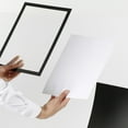 thumbnail image 5 of M&T Displays Arc Desktop Menu Holder, Portrait Curved Steel Panel with Magnetic Cover, Table Top Sign Holder, Ad Frame for Restaurant, Store, Wedding, Party, Event (Black, 8.5x11) (2 Pack), 5 of 7
