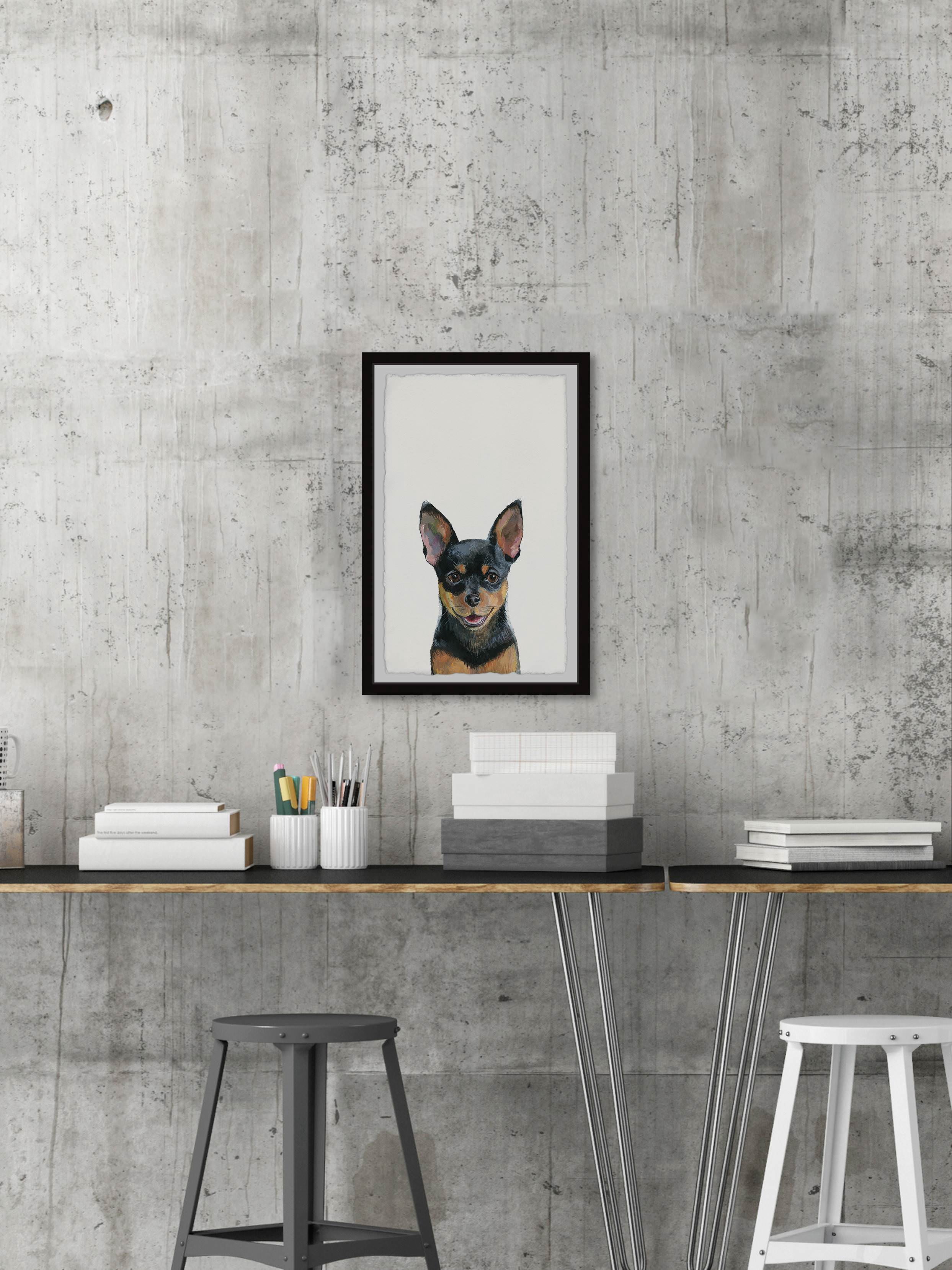 Marmont Hill "Take A Peek" Framed Painting Art Print, 12.00" x 1.50"