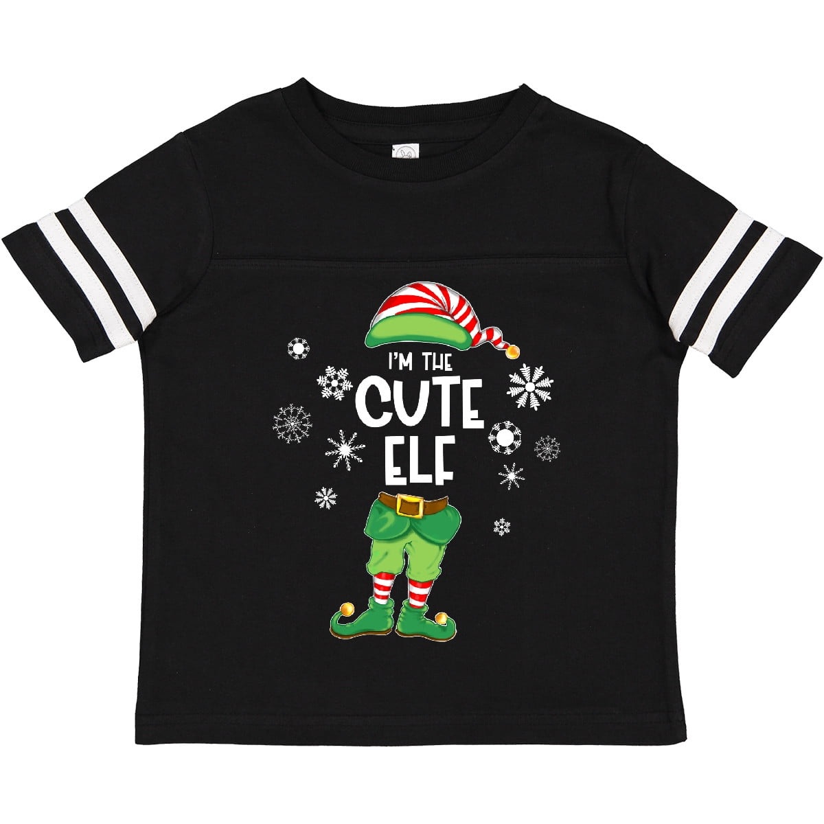 Inktastic Funny Christmas I'm the Cute Elf with Shoes and Hat Boys or Girls Toddler T-Shirt