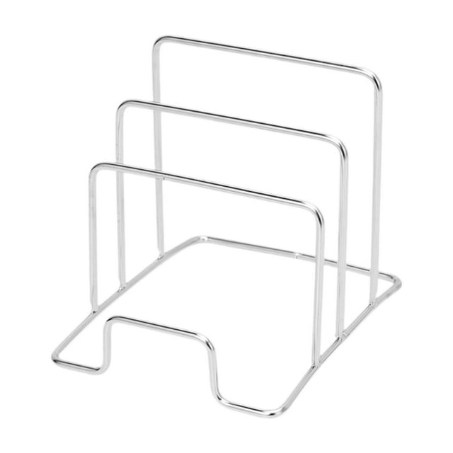 simhoa Cutting Board Holder, Cutting Board Stand And Lid Holder As An Organization Rack Made of Stainless Steel with Four Compartments for Order in The Kitch
