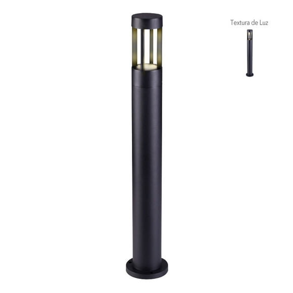 Lampara Exterior Sobreponer Piso Negro Draco Led 9w