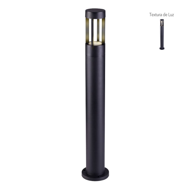 Lampara Exterior Sobreponer Piso Negro Draco Led 9w