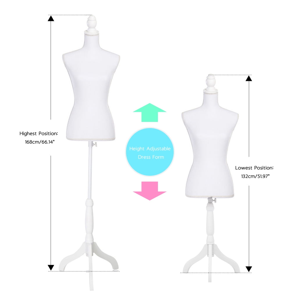 Female Adjustable Sewing Dress Form Fashion Dressmaker Mannequin Plastic Durable