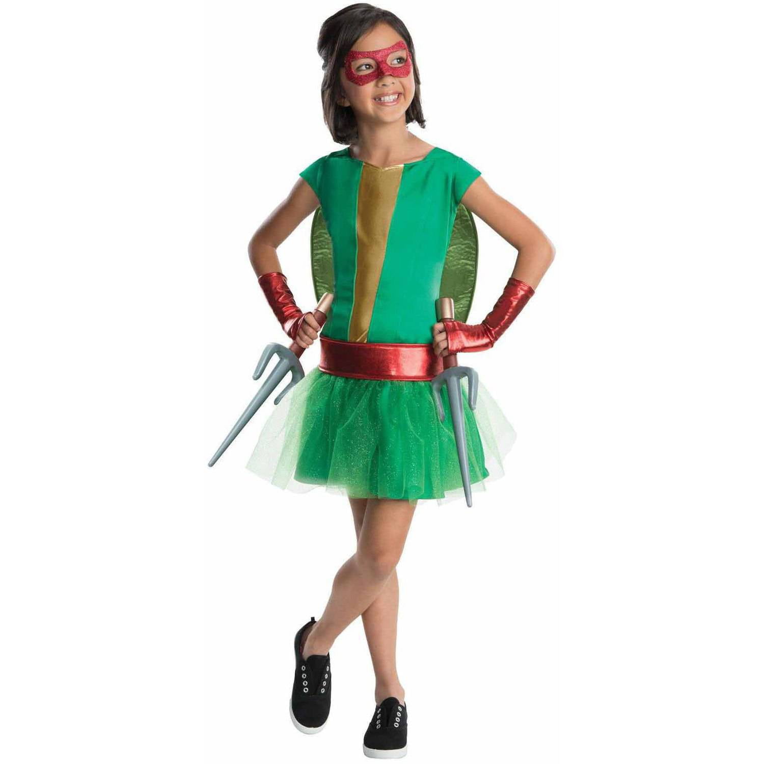 RD Girls Costume Fancy Licensed Teenage Mutant Ninja Turtles TMNT Raphael 610131 