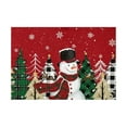 thumbnail image 2 of Uutvery Christmas Polyester Linen Placemats with Heat Insulated Dirt Resistant for Christmas Party Kitchen Dining Room Decor, Holiday Home Decoration, 2 of 6