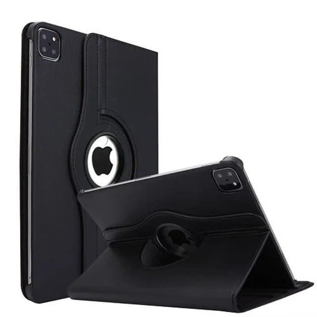 iPad Air 13 Inch Case 2024/ iPad Pro 12.9 Case (6th/5th Gen 2022/2021), Slim Smart Shell Translucent Frosted Hard PC Back Cover, Support Touch ID & Pencil Pro/2nd/USB-C - Black