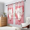 thumbnail image 7 of Birds Heart Flowers Floral Blackout Curtains Patio Door Curtains Window Decoration for Bedroom Living Room 2 Panels, 7 of 7