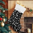 thumbnail image 5 of Coolnut Bat Black Christmas Stockings Christmas Presonalized Large Stocking Sock, Set of 1 Xmas Party Winter Decor Candy Bag Family Holiday Gift, 17.7 Inch, 5 of 7