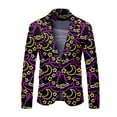 thumbnail image 1 of toraway Men Suit Vest Autumn Men's Fashion Print Suit Jacket L, 1 of 4