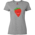 thumbnail image 3 of Inktastic Strawberry Kawaii Women's T-Shirt, 3 of 5