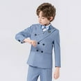 thumbnail image 6 of Mercatoo 5Pcs Kids Boys Formal Suits Clothes Holiday Outdoor Piano Performance Set Toddler Boy Clothes 3 to 15 Year, 6 of 9