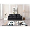 thumbnail image 2 of Passion Furniture PF-G515A-S 79 in. Sandridge Flared Arm Microfiber Straight Sofa, Black, 2 of 5