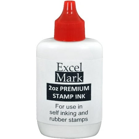 self inking stamp refill ink by excelmark 2 oz red ink ships