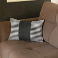 thumbnail image 1 of HomeRoots 399532 Classic Black Houndstooth Lumbar Throw Pillow, Multi Color, 1 of 1