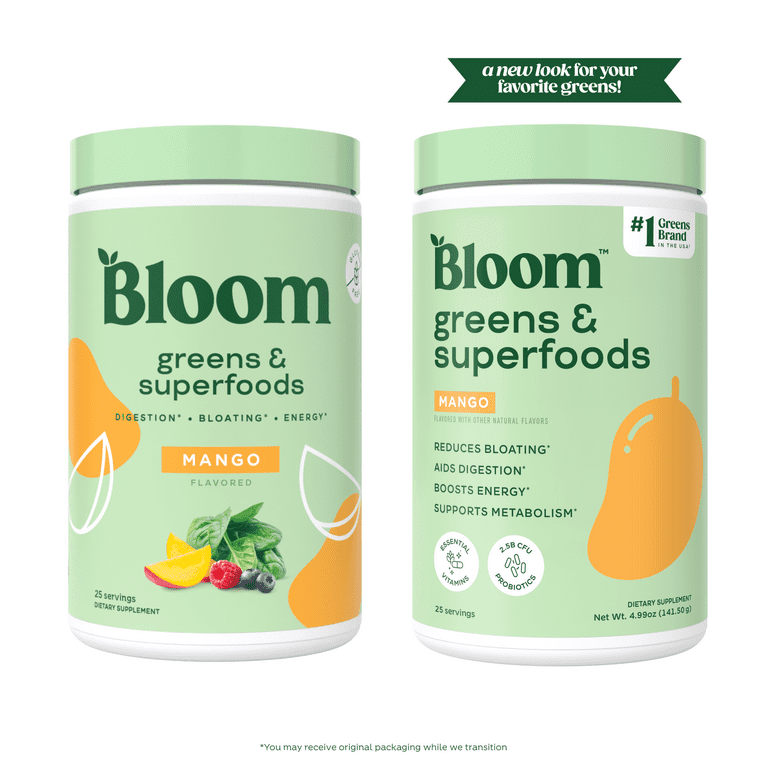 [専用出品]SUPER BLOOM Bloom Nutrition Mango Flavored Superfood Greens & Veggie Powder