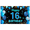 1A, variant on Blue Themed Happy 16th Birthday Banner with Balloons Stars Party Supplies Backdrop Decor for Birthday Party Photography Props Decors Celebrations