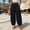 A1_Black, variant on Women's Cotton Linen Palazzo Barrel Pants High Waist Linen Lantern Pants High Waisted Balloon Pants Summer Casual Loose Beach Boho Wide Leg Baggy Cropped Trousers with Pockets White M