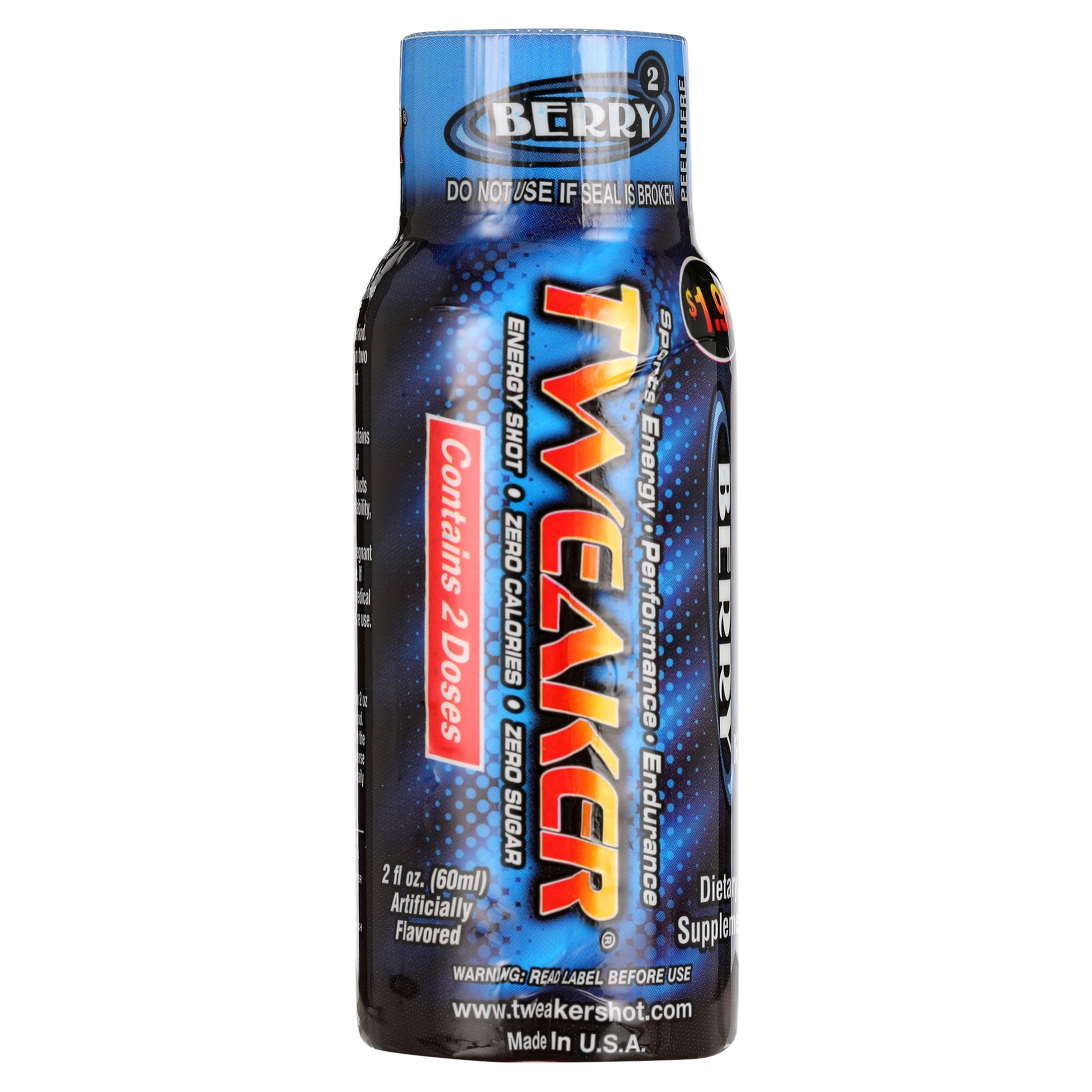 Tweaker Energy Shot, Berry, 2 fl oz, 12 count - Walmart.com