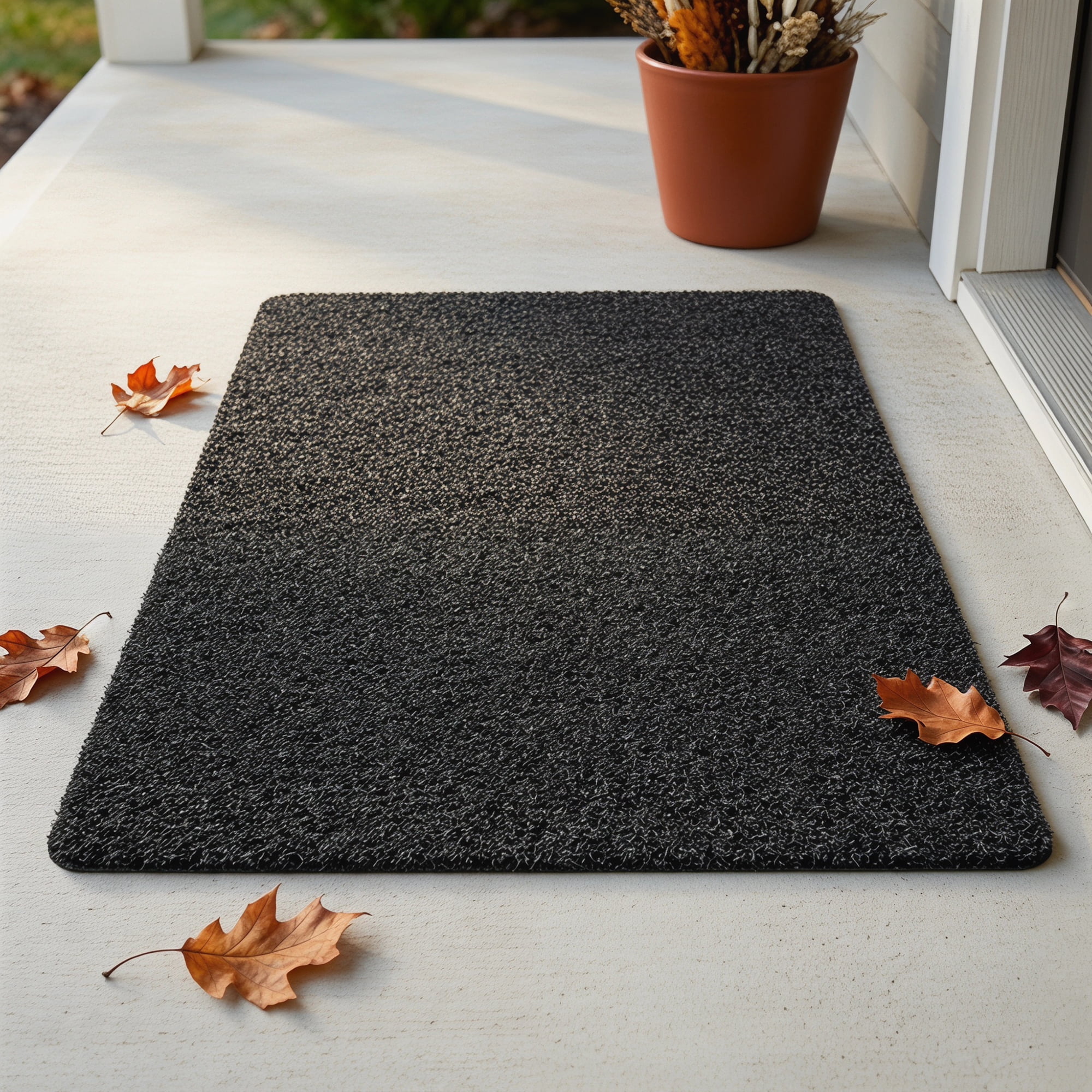 Unique Bargains Waterproof Polypropylene Non Slip Scraper Welcome Mat Grey 34" x 22"