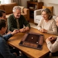 thumbnail image 5 of Wooden Shut The Box Dice Game for 2-4 Players, Classic Tabletop Pub Board Game Family Math Games, Pine Wood Portable Game for Parties & Gatherings (8.66x8.66x1.57 inch), 5 of 7