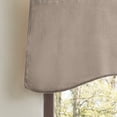 thumbnail image 4 of Martha Stewart Lucca Velvet Scallop Single Valance, 50"W x 18"L, Linen, Indoor, Polyester, Adult, 4 of 11