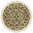 thumbnail image 7 of SAFAVIEH Blossom Everitt Floral Wool Fringed Area Rug, Blue/Multi, 6' x 6' Square, 7 of 7