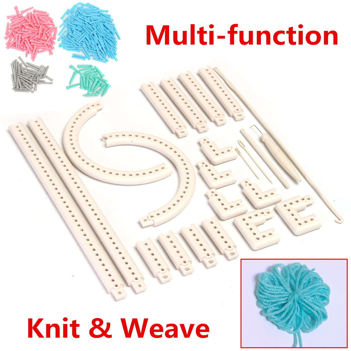 1005000 Knitting Board Knit Multifunction Craft Yarn & Weave Loom Kit