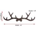 thumbnail image 3 of l Vintage Rustic Cast Iron Deer Antlers Wall Hat Hook Coat Rack Bathroom Towels Hanger Jewellry Display Rack Rustic Cabin Hook(Rusty Brown), 3 of 8
