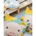 thumbnail image 3 of Outdoor Throw Pillow Cover Cut Pig Blossom Sunflower Waterproof Cushion Covers 2 Pack Yellow Farm Flower Pillow Cases Home Decoration for Patio Garden Couch Sofa, 3 of 7