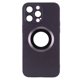 thumbnail image 1 of Funda protectora de vidrio esmerilado para teléfono con imán a prueba de polvo y arañazos para iPhone 14 Pro Max, color morado, 1 of 15