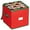 Red, variant on PayUSD Christmas Ornament Storage Box with Dual Zipper Closure Box Contributes Slots for 64 Holiday Ornaments 3-Inch, Xmas Decorations Accessories, Red