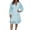 Light Blue, variant on Women's A-Line V-Neck Long Sleeve Solid Mid-Calf Casual Summer Dress for Party, Wedding, Work and Vacation Dresses