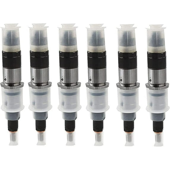 Seapple 6pcs Fuel Injector 0445120231 Compatible with Komatsu 200-8 Compatible with Hyundai HL770-7A Cummins NJ