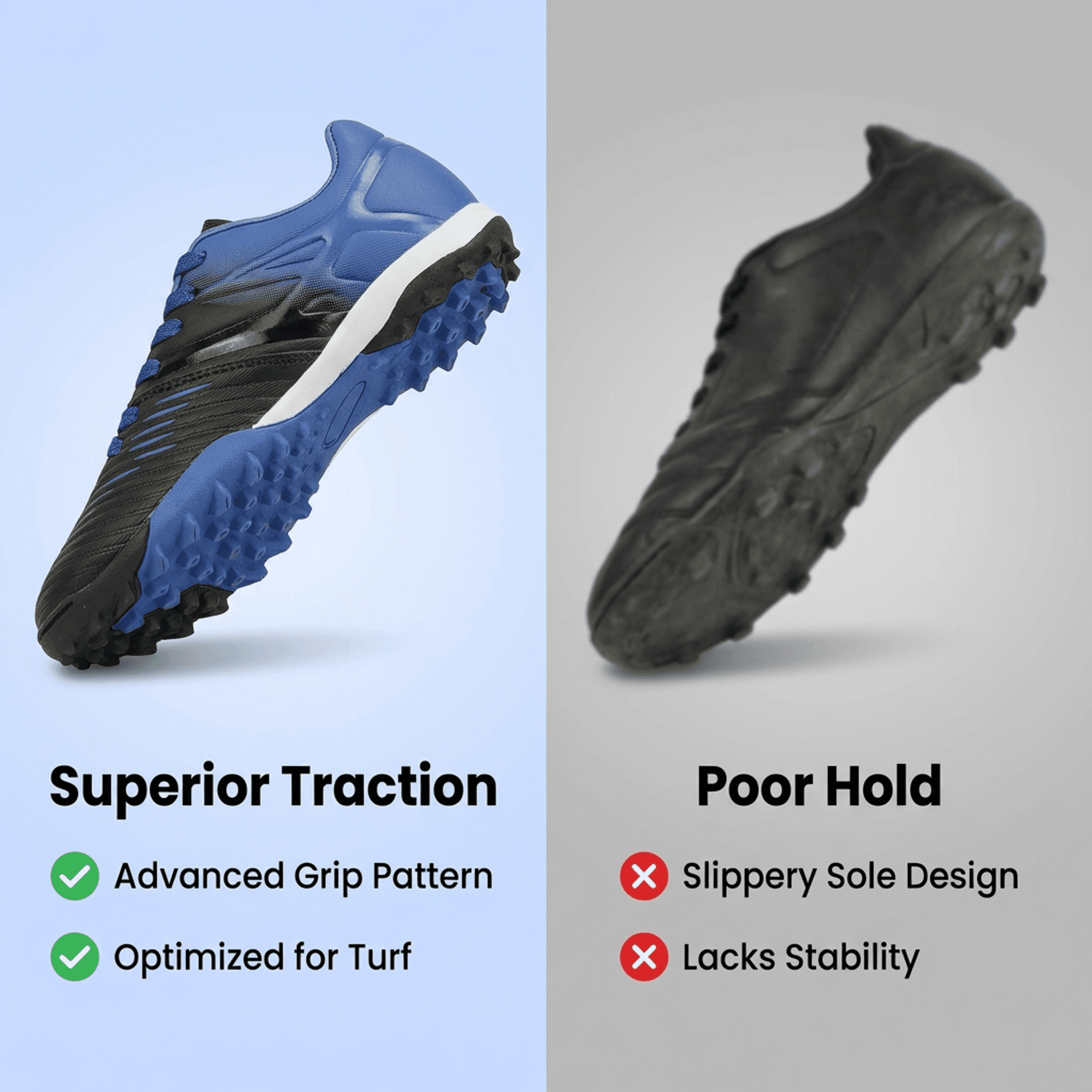 Vizari Liga Turf Soccer Cleats For Boys and Girls | Kids Turf Soccer Shoes With Lightweight Breathable Upper | Soccer Cleats With Durable Molded Rubber Outsole for Optimal Traction