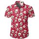 thumbnail image 3 of Camisas de calavera para hombre, camisas casuales de manga corta para hombre, ropa de verano 2024, ropa para hombre, camisas holgadas de gran tamaño con solapa, camisas, 3 of 4