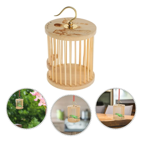 FRCOLOR Wooden Cricket Cage Habitat Versatile Feeder Cage for Storage Breeding Transport 12.5 x 8 x 6.5 inches