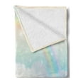 thumbnail image 2 of Fantasy World Soft Flannel Fleece Throw Blanket, Rainbow Silhouette over Fluffy Clouds, Cozy Plush for Indoor and Outdoor Use, 50" x 70", Multicolor, by Ambesonne, 2 of 5