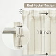 thumbnail image 6 of DriftAway Farmhouse Linen Lined Valance Double Layer Thermal Insulated Blackout Window Valances 3 Inch Rod Pocket Vertical Striped Kitchen Valance for Bathroom Single 52 x 18 Inch Camel Beige, 6 of 7