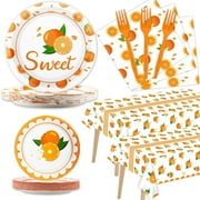 Fruit Fiesta Party Pack: 98 Essential Supplies for Summer Celebrations, Featuring Plates, Napkins, and Table Covers for 24 Guests. Perfect for Birthday and Baby Showers!