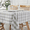 Gray and White, variant on Verolix Checkered Tablecloth 60 x 60 Inch Square, Black White Gingham Table Cover, Waterproof Washable Wrinkle Resistant Polyester Fabric for Kitchen Dining Indoor Outdoor Use