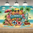 thumbnail image 2 of 1pc Summer Beach Banner Photography Background Hawaiian Party Decoration Children Birthday Party Supplies Baby Shower Banner, 2 of 10