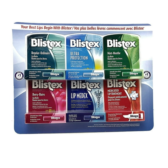 Blistex Protection Hydratante pour Vos Lèvres 6 Pack Variété