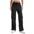 thumbnail image 1 of Pantalones cargo CRZ YOGA ligeros para mujer, color negro, talla M, 1 of 6