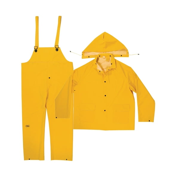 3 PIECE HEAVYWEIGHT PVC RAIN SUIT SIZE X-LARGE