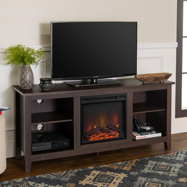 Walker Edison Traditional Fireplace TV Stand for TVs up to ...
