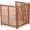 Brown, variant on Wood Outdoor Air Conditioner Fence Screen, 3-Panel Outside Wood Privacy Fence, 32" W x 38" H,Grey