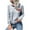 Light Gray, variant on WTOBBY Women's Casual Solid Color Splicing Slim Fit Textured Stand Collar Long Sleeve Top for Fashion Comfort, Pullover Style, and Versatile Outfit Options,Light Gray XL