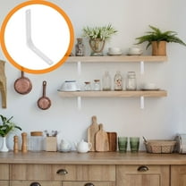 MLINS 4 Pcs Support Adjustable Shelf Brackets Heavy Duty Brackets 10X10CM White