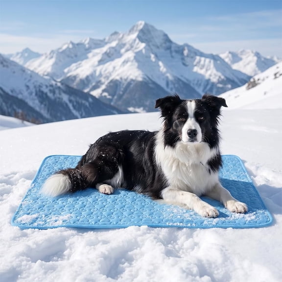 Dog Cooling Mat, 2026 New Dog Cooling Mat Pad Self-Cooling Pad for Dogs & Cats, Portable Washable Pet Gel Cooling Mat for Summer Outdoor Indoor Home Kennel Crate Cars Use ,Blue,Large