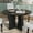 Black, variant on Harper & Bright Designs Round Dining Table for 4, Modern Kitchen Table with Faux Marble Top, Minimalist Black Dinette Table